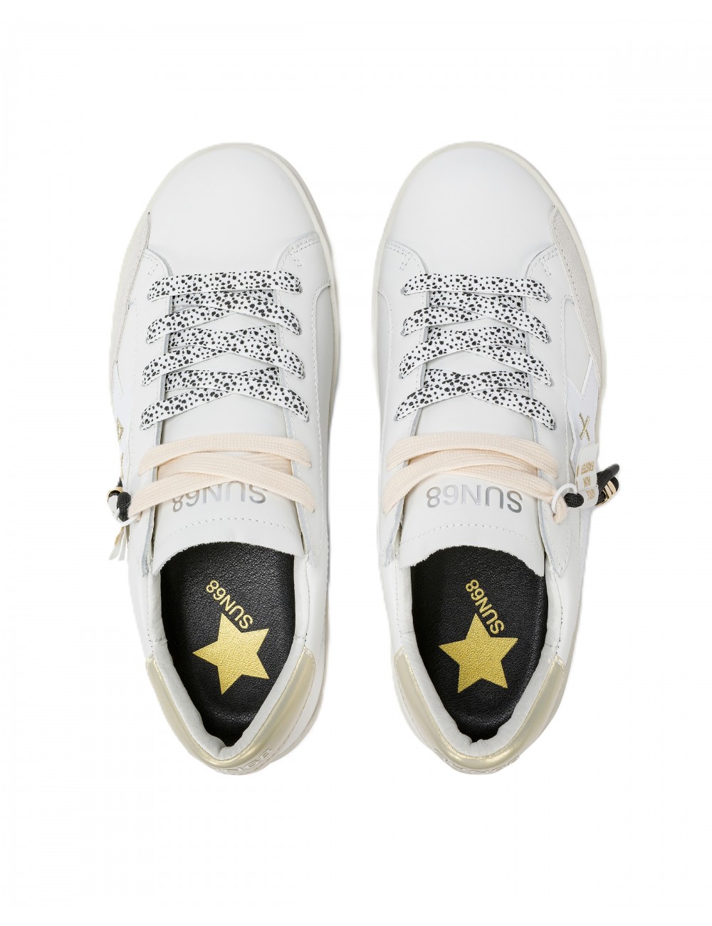 scarpe sun68 DONNA 01 BIANCHE - Z36242 KATY LEATHER  vista superiore