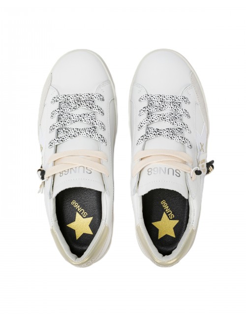 scarpe sun68 DONNA 01 BIANCHE - Z36242 KATY LEATHER  vista superiore