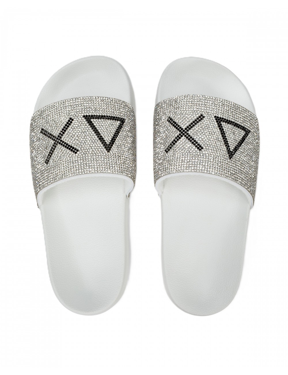 ciabatte sun68 DONNA 01 BIANCHE - X36211 vista frontale