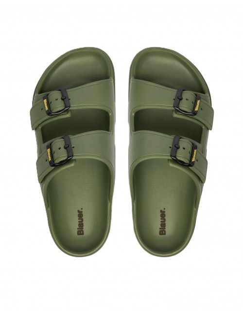 ciabatte blauer UOMO MILITARY GREEN - S6HOLLEY02/EVA vista superiore