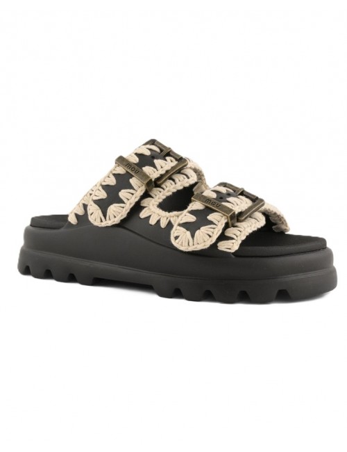 ciabatte mou DONNA NERE BKWH - MU.SW661001N vista frontale