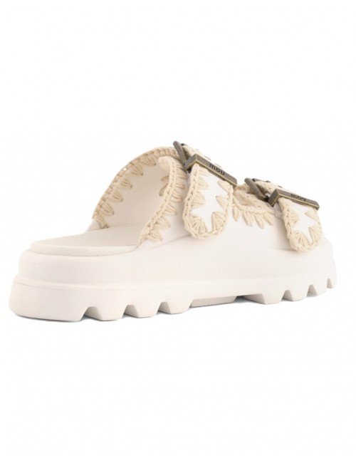 ciabatte mou DONNA BIANCHE WHI - MU.SW661001N vista posteriore