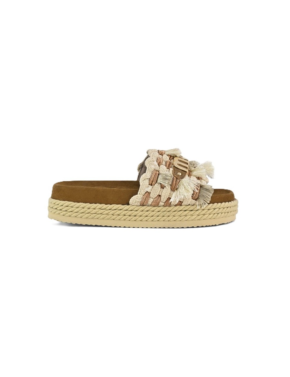 sandali mou DONNA BEIGE BEI - MU.SW451008K vista laterale