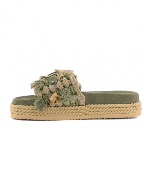 sandali mou DONNA VERDE OLI - MU.SW451008K vista laterale 2