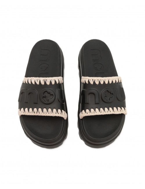 ciabatte mou DONNA NERE BKWH - MU.SW661000N vista superiore