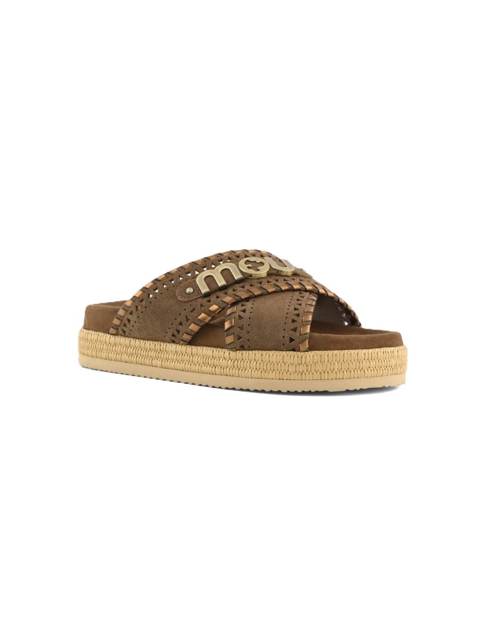 sandali mou DONNA MARRONI NUTBR - MU.SW451013A vista laterale