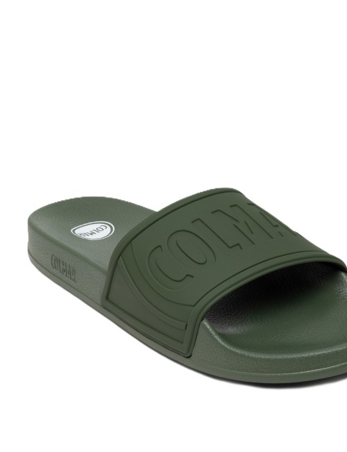 ciabatte colmar UOMO MILITARY GREEN - SLIPPER LOGO 172 vista dettaglio