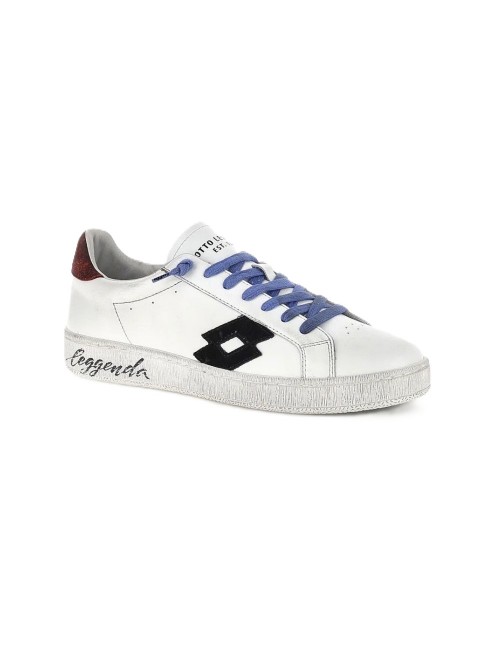 scarpe lotto UOMO WHITE/ALL BLACK/TIBETAN RED - AUTOGRAPH LEGEND 1 223617 EDV vista frontale