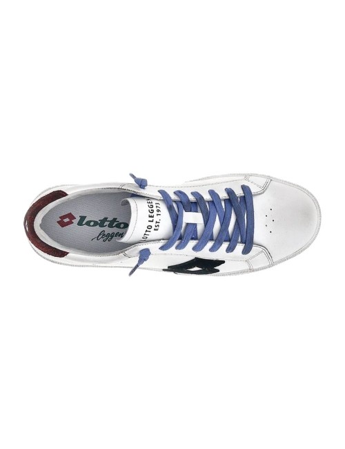 scarpe lotto UOMO WHITE/ALL BLACK/TIBETAN RED - AUTOGRAPH LEGEND 1 223617 EDV vista superiore