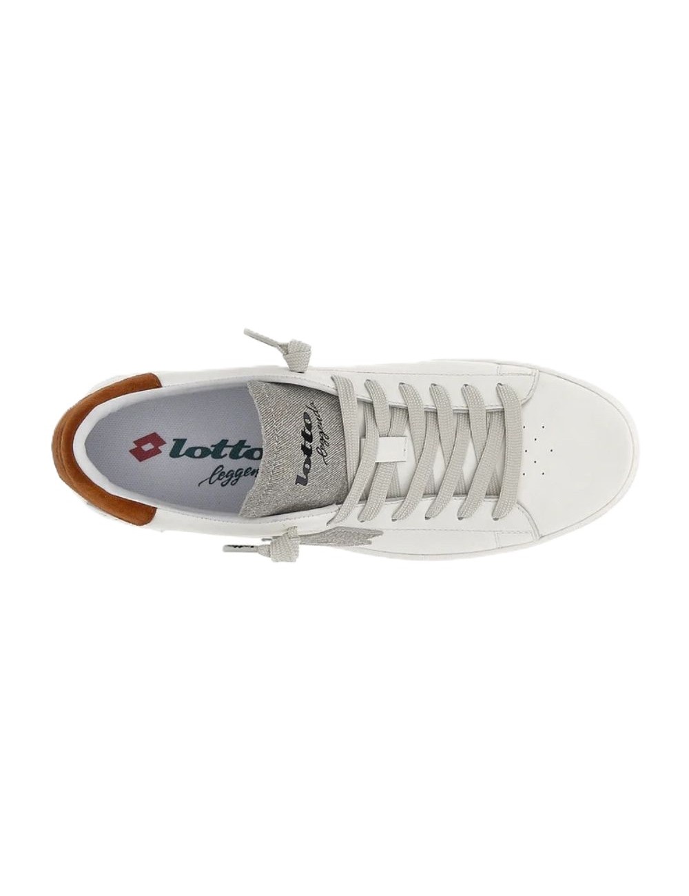 scarpe lotto UOMO WHITE/RAINY DAY/BOMBAY ORANGE - AUTOGRAPH STRIPES 221106 CD5 vista superiore
