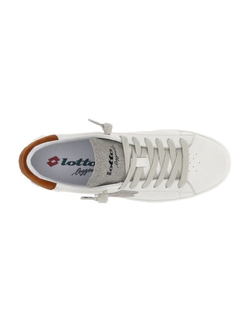 scarpe lotto UOMO WHITE/RAINY DAY/BOMBAY ORANGE - AUTOGRAPH STRIPES 221106 CD5 vista superiore