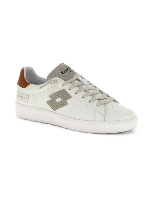 scarpe lotto UOMO WHITE/RAINY DAY/BOMBAY ORANGE - AUTOGRAPH STRIPES 221106 CD5 vista frontale