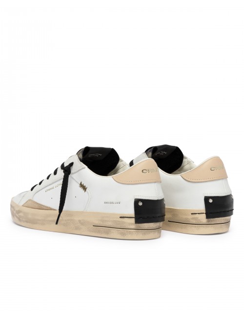 scarpe crime london UOMO BIANCHE - SK8 DELUXE - 19104PP8.10 vista posteriore