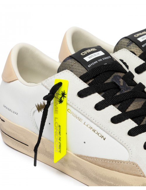 scarpe crime london UOMO BIANCHE - SK8 DELUXE - 19104PP8.10 vista dettaglio