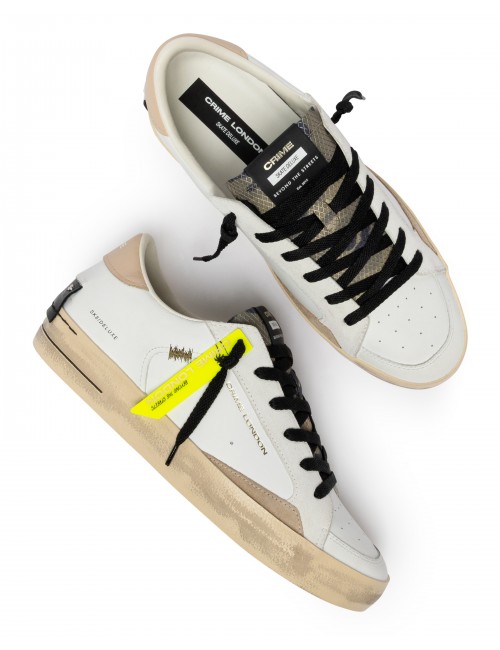 scarpe crime london UOMO BIANCHE - SK8 DELUXE - 19104PP8.10 vista superiore