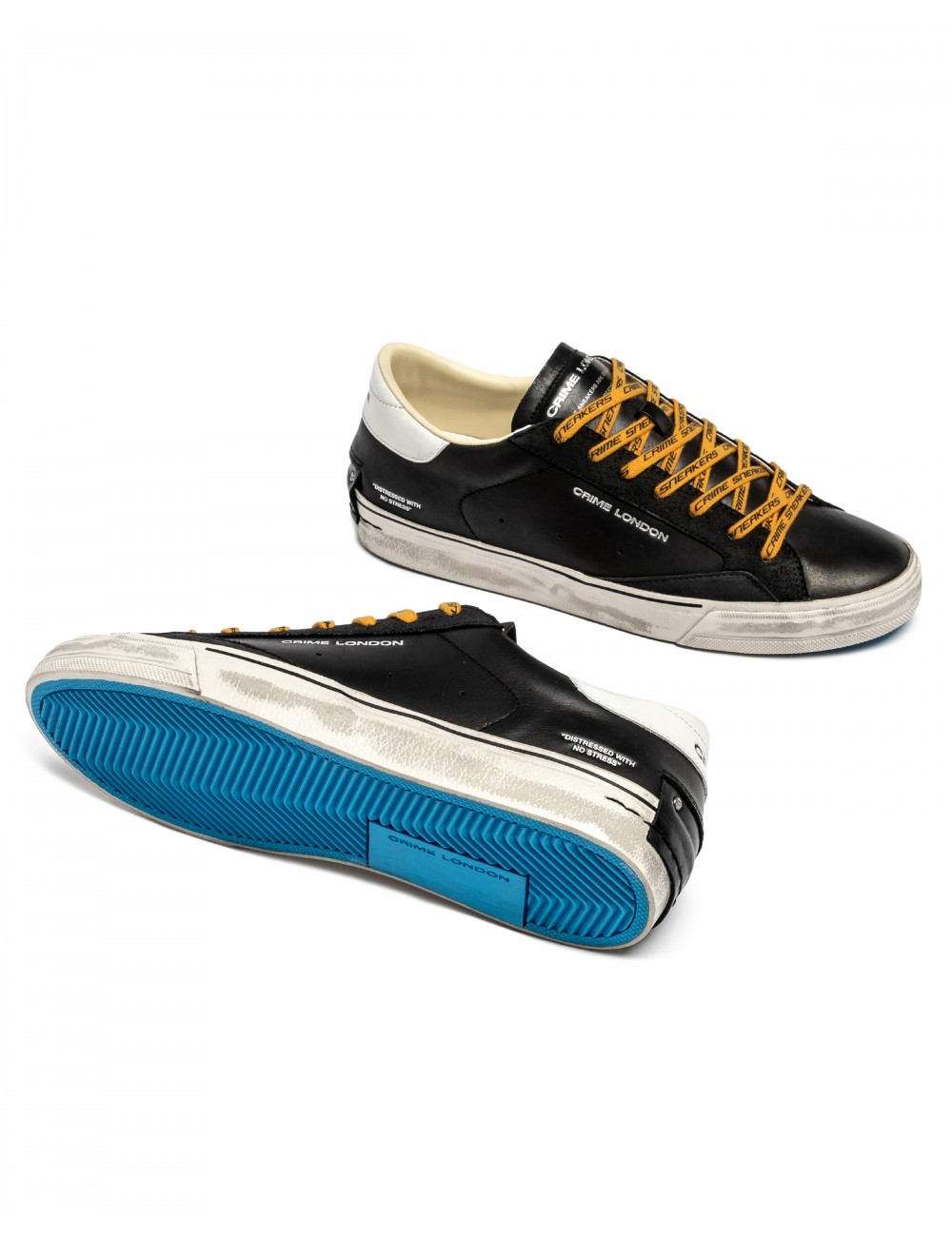 scarpe crime london UOMO NERE - DISTRESSED 2.0 - 11074AA8.20 vista dettaglio 2