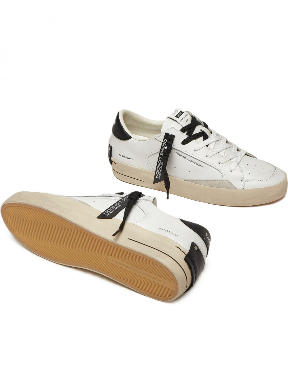 scarpe crime london UOMO BIANCHE - SK8 DELUXE - 17100PP6.10 vista dettaglio 2