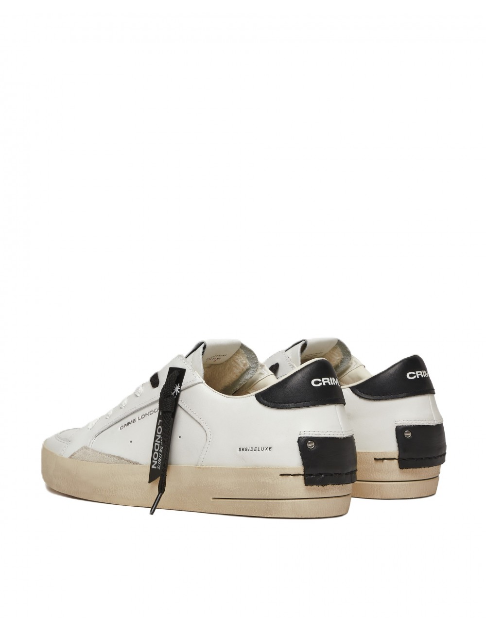 scarpe crime london UOMO BIANCHE - SK8 DELUXE - 17100PP6.10 vista posteriore