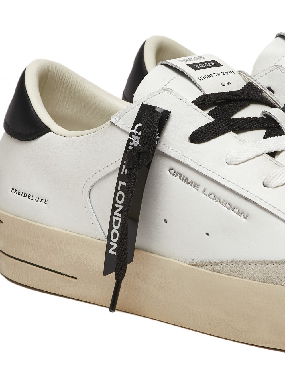 scarpe crime london UOMO BIANCHE - SK8 DELUXE - 17100PP6.10 vista dettaglio