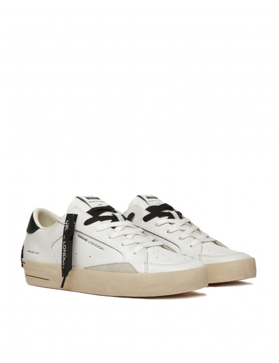 scarpe crime london UOMO BIANCHE - SK8 DELUXE - 17100PP6.10 vista laterale