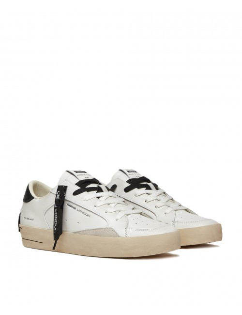 scarpe crime london UOMO BIANCHE - SK8 DELUXE - 17100PP6.10 vista frontale