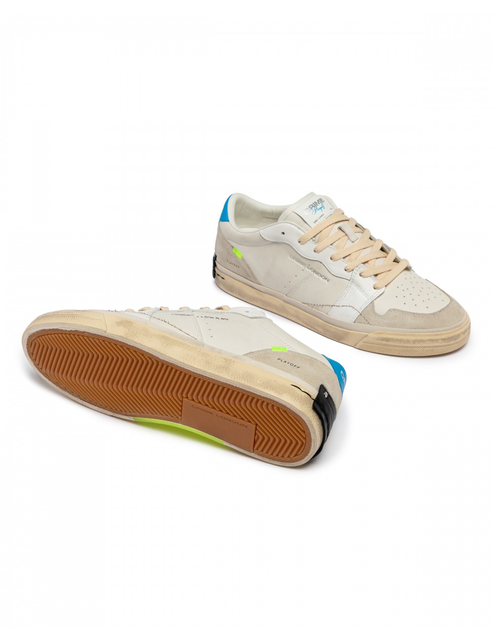 scarpe crime london UOMO BIANCHE - PLAYOFF - 19502PP8.10 vista dettaglio