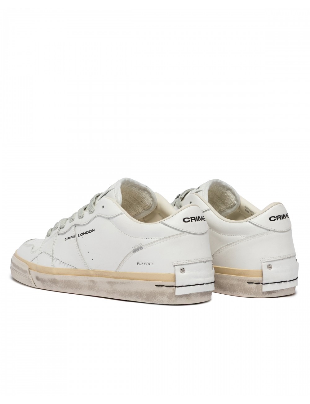 scarpe crime london UOMO BIANCHE - PLAYOFF - 19500PP8.10 vista posteriore