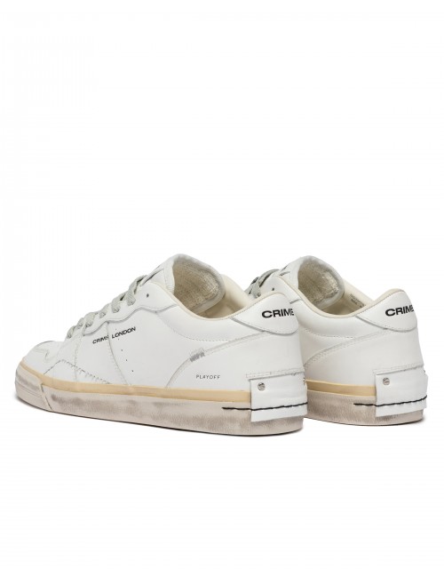 scarpe crime london UOMO BIANCHE - PLAYOFF - 19500PP8.10 vista posteriore