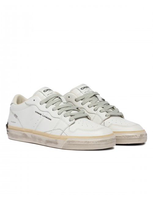 scarpe crime london UOMO BIANCHE - PLAYOFF - 19500PP8.10 vista frontale
