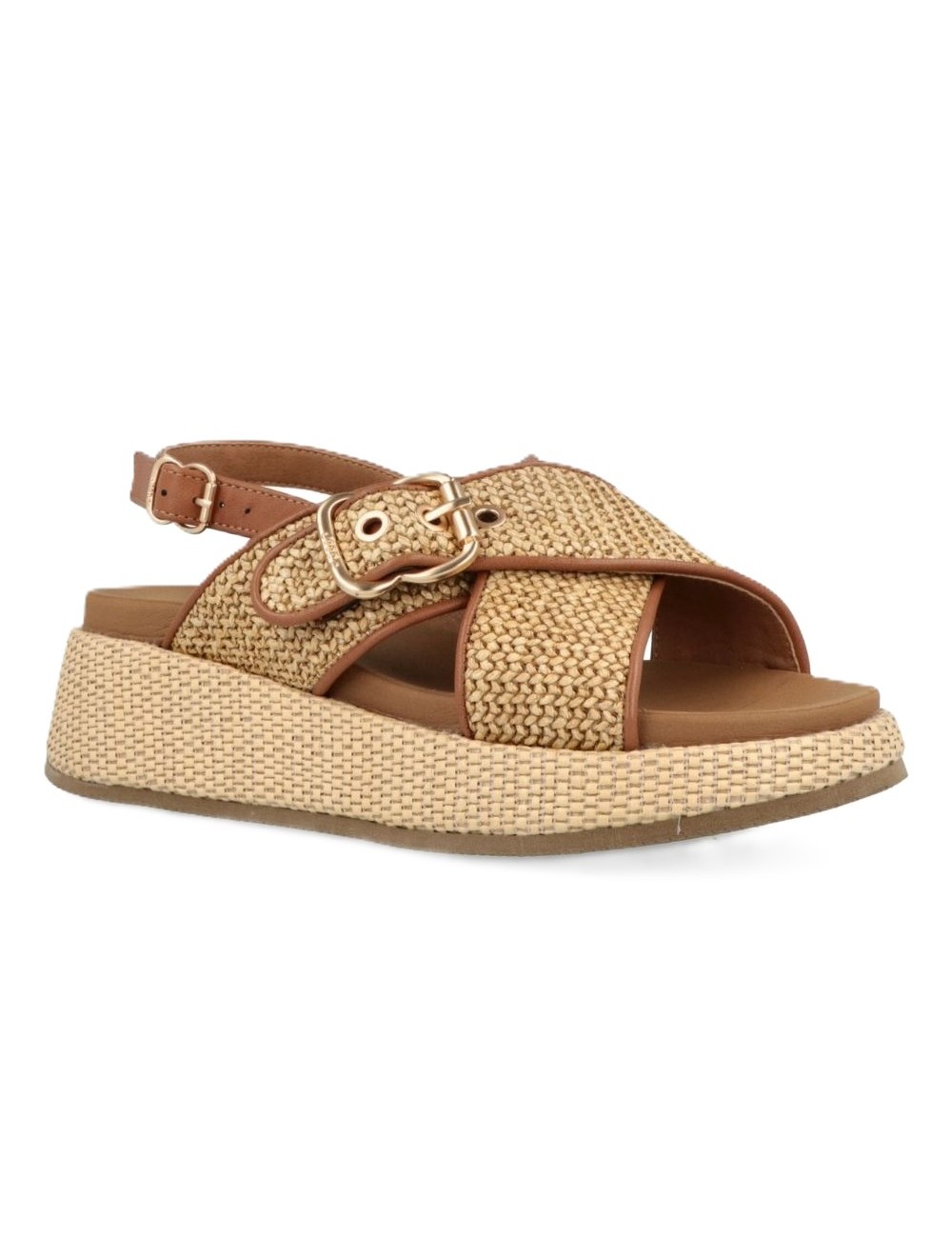 sandali jeep DONNA BEIGE 026 NATURAL - KARINA CROSS - JL61590A vista laterale