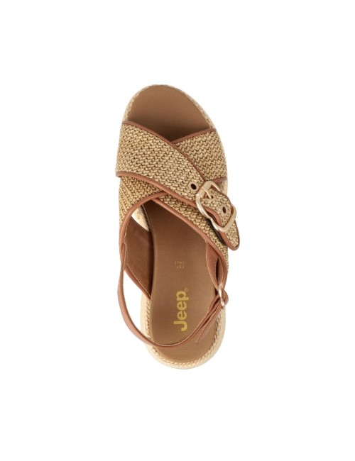 sandali jeep DONNA BEIGE 026 NATURAL - KARINA CROSS - JL61590A vista superiore
