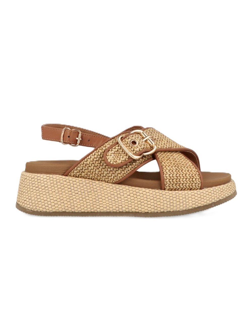 sandali jeep DONNA BEIGE 026 NATURAL - KARINA CROSS - JL61590A vista laterale
