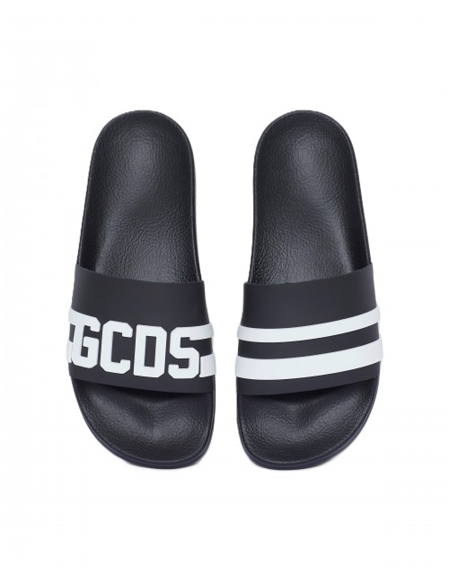 ciabatte gcds UOMO BLACK-WHITE - GCU1139 076 vista superiore