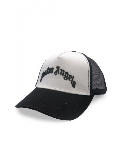 cappello palm angels UNISEX BIANCO E NERO - PMLB068S26FAB002 1010 vista laterale