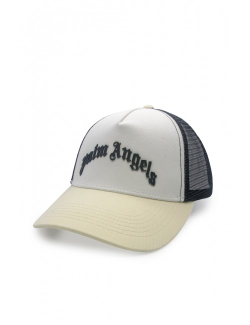 cappello palm angels UNISEX BIANCO E AVORIO - PMLB068S26FAB002 0310 vista laterale