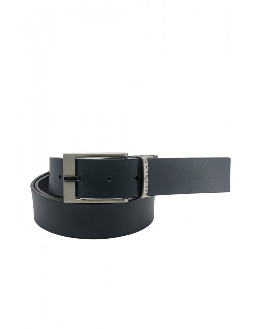 cintura reversibile john richmond  UOMO BLACK E BLUE - JR-C04 vista frontale blu