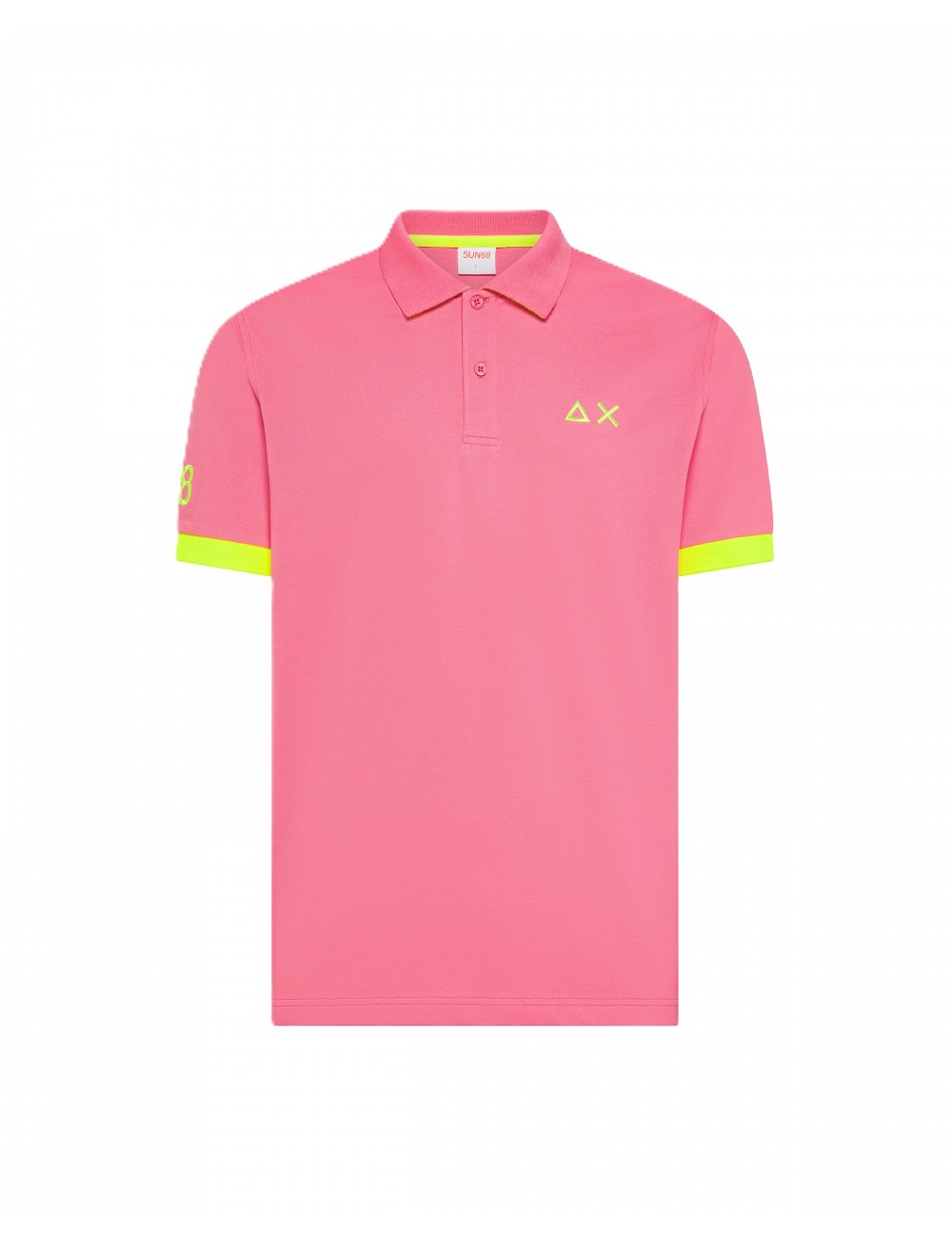 polo sun68 UOMO ROSA 20 FUXIA - A36121 vista frontale