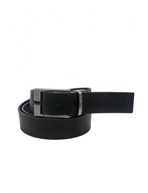 cintura reversibile john richmond UOMO BLACK/BLACK - JR-C04 vista frontale trama liscia