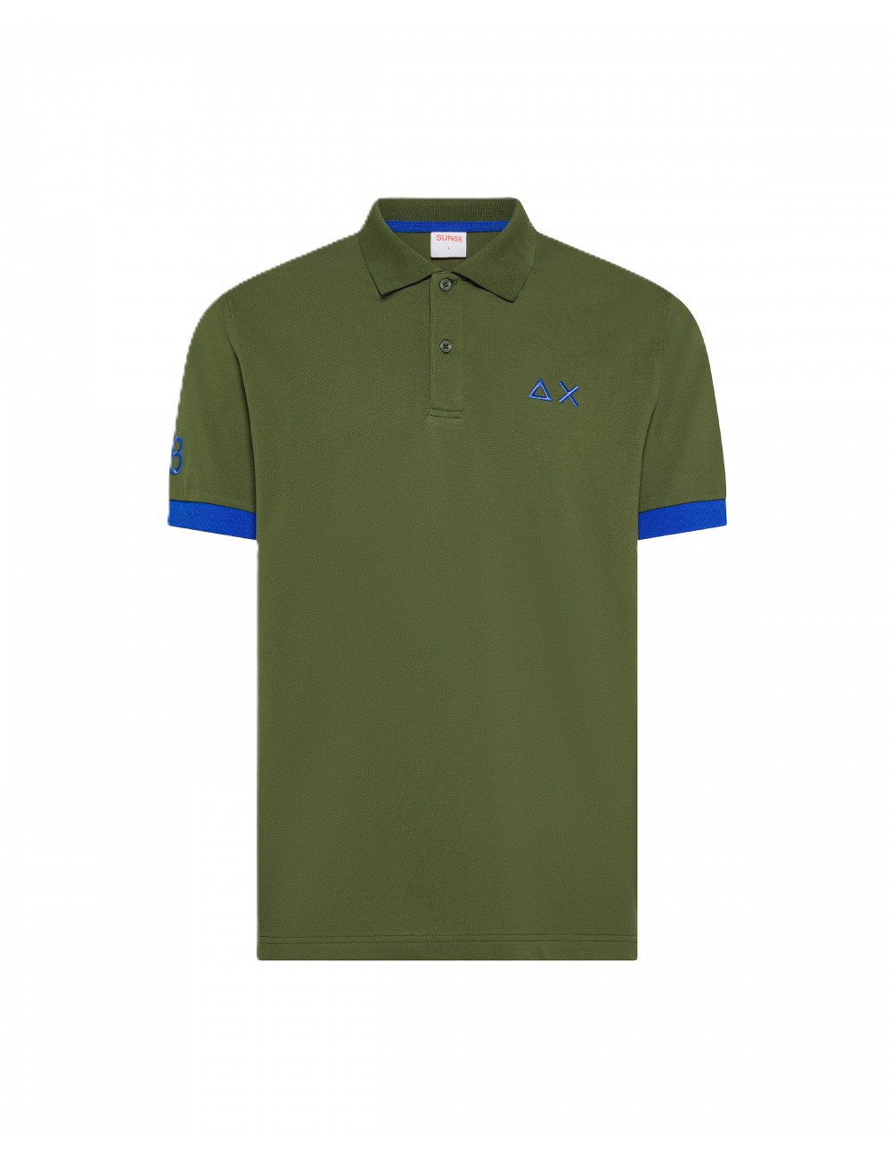 polo sun68 UOMO 37 VERDE SCURO - A36121 vista frontale
