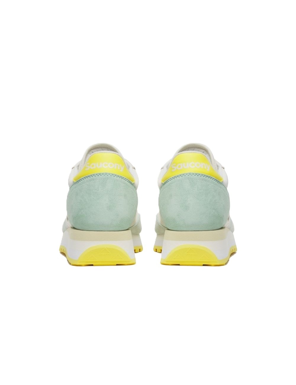 scarpe saucony DONNA BIANCHE E VERDE ACQUA IVORY/AQUA - JAZZ TRIPLE - S60530-61 vista posteriore