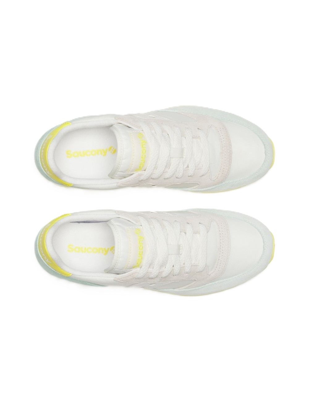 scarpe saucony DONNA BIANCHE E VERDE ACQUA IVORY/AQUA - JAZZ TRIPLE - S60530-61 vista superiore