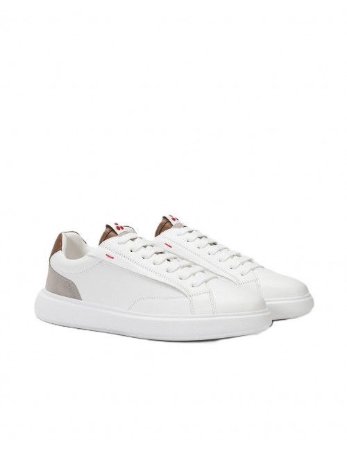 scarpe peuterey UOMO BIANCHE E MARRONI 477 - QUARTER - PEU5522 vista frontale