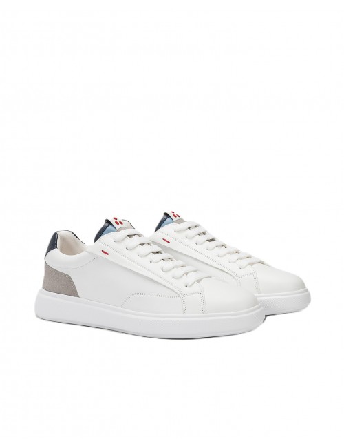 scarpe peuterey UOMO BIANCHE E BLU 197 - QUARTER - PEU5522 vista frontale