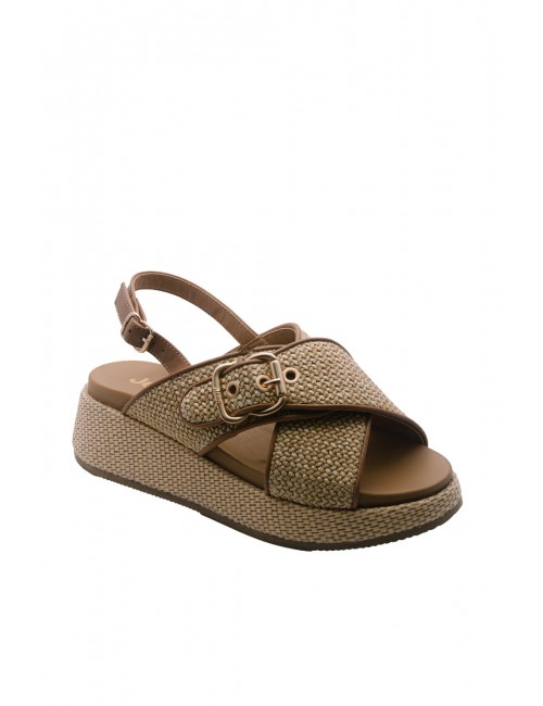 sandali jeep DONNA BEIGE 026 NATURAL - KARINA CROSS - JL61590A vista frontale 2
