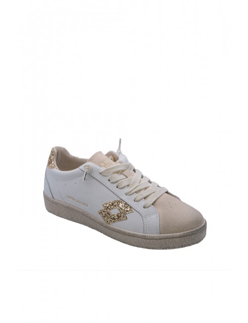 scarpe lotto DONNA WHITE/LIGHT PLATINO/TAPIOCA WHITE - AUTOGRAPH GLITTER W vista frontale