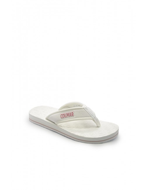 infradito colmar DONNA OFF WHITE E BABY PINK - FLIP FLOP BASE 178 vista frontale