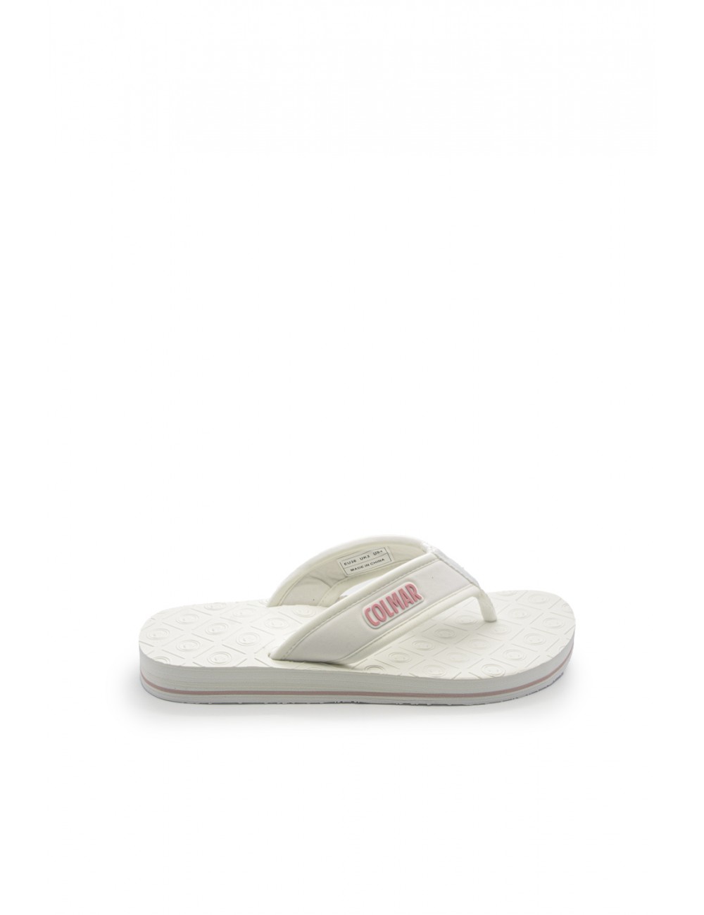 infradito colmar DONNA OFF WHITE E BABY PINK - FLIP FLOP BASE 178 vista laterale