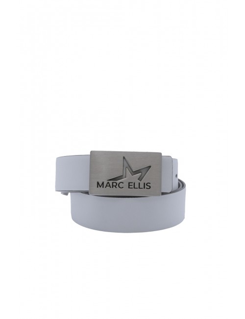 cintura reversibile marc ellis DONNA BLACK-OFF BLANC/SILVER - ME BELT-182 vista frontale bianca