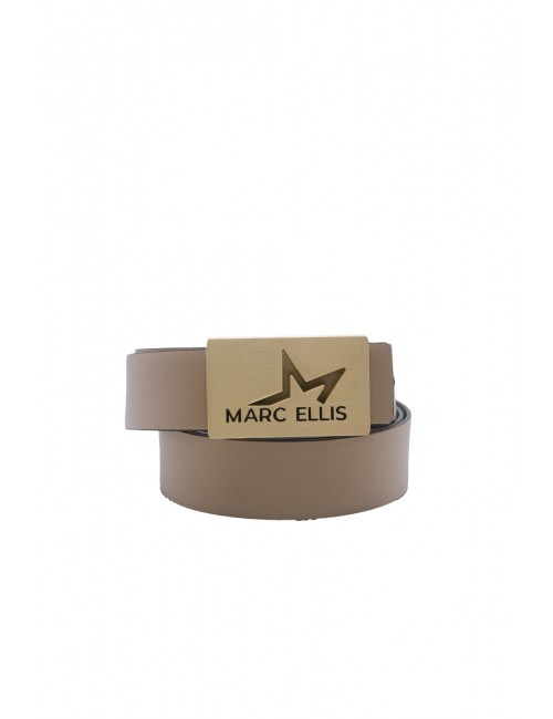 cintura reversibile marc ellis DONNA BLACK-MOKA MOUSSE/GOLD - ME BELT-182 vista frontale cammello chiaro