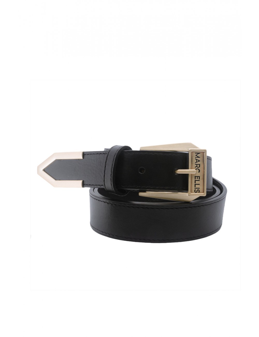 cintura marc ellis DONNA BLACK E GOLD - ME BELT-177 SA vista frontale